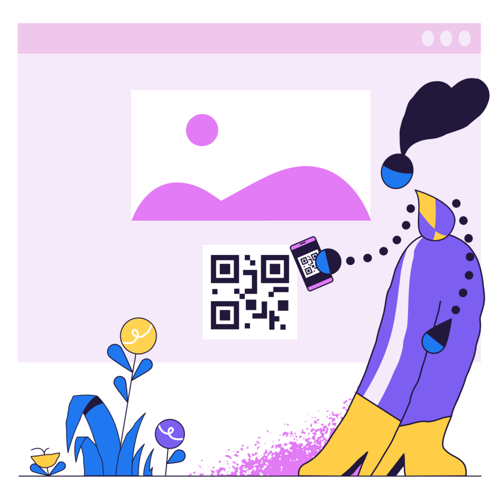 Foto of animatie tonen met een QR-code